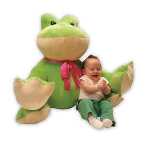 Custom JumboPlush Frog w/ Red Ribbon