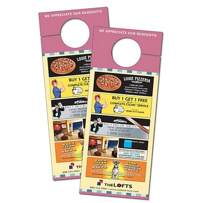 Door Hanger - 3.5x8.5 Extra-Thick Laminated with Slit - 24 pt.