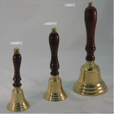 Brass School Bells (3.75" Dia x 9.5" H)