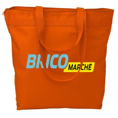 Large Tote Bag w/ Zipper - Orange