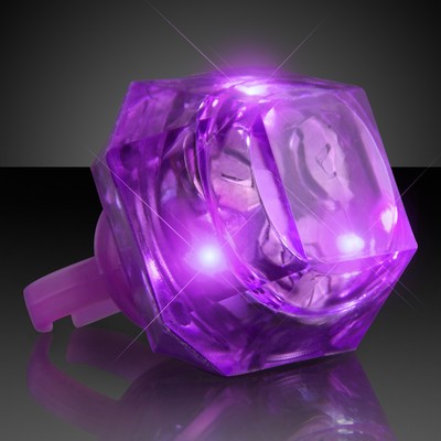 Huge Purple Gem Lighted Rings