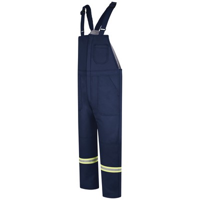 Bulwark Men's 7 Oz. Flame Resistant Deluxe Insulated Bib Overall w/ Reflective Trim