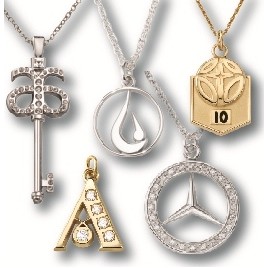 Gold or Silver Plated Brass Necklaces/Pendants with Chain