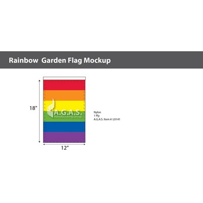 Rainbow Garden Deluxe Flag 12"X18"