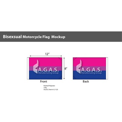 Bisexual Motorcycle Flag 6"X9"