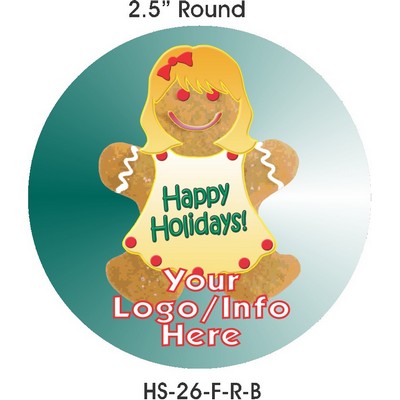 Gingerbread Girl Badge (2.5" Round)