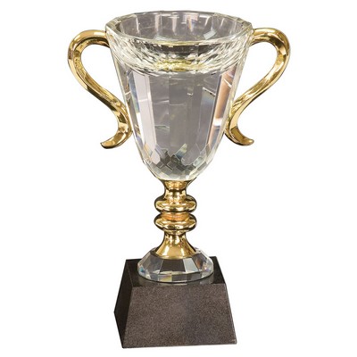 12.75" Crystal Cup on Black Pedestal Base