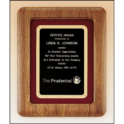 Walnut & Black Frame Plaque (12" x 15")