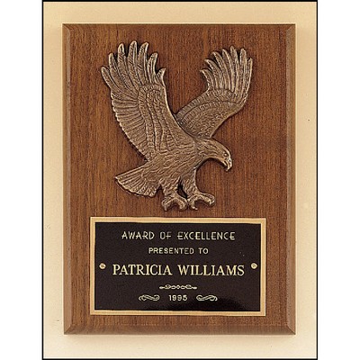 Walnut Plaque with Eagle Casting (6" x 8")