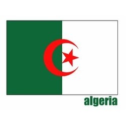 36"W x 24"H National Flag, Algeria, Double-Sided