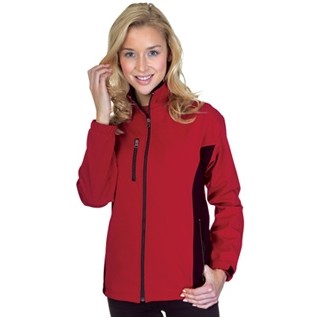 Ladies Contrast Three Layer Fleece Bonded Soft Shell Jacket (Union Made)