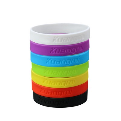 ½" Embossed Silicone Wristband