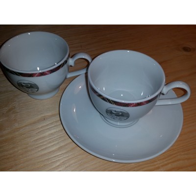 Porcelain Cup & Saucer w/Custom Printed Logo