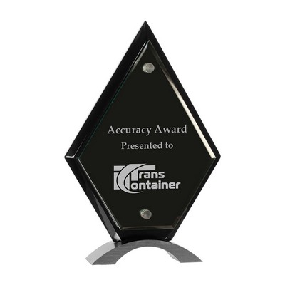 10" Diamond Black Finish Acrylic Standup Award