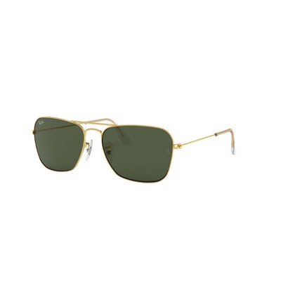 Ray-Ban® Shiny Gold/Green Caravan Sunglasses