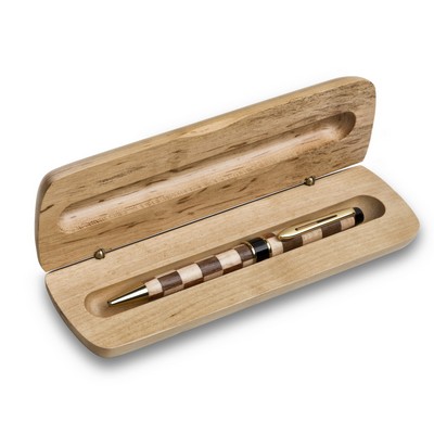 Single Pen Maple Wood Box