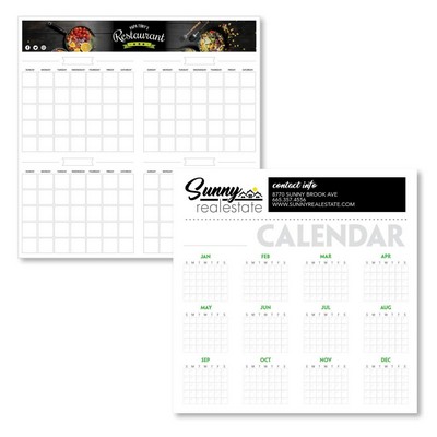 Paper Perpetual Dry Erase Calendar (44" x 44")