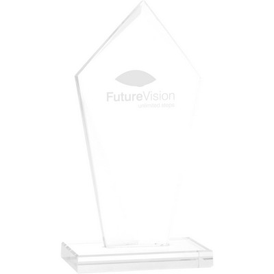 8 1/2" Diamond Jade Glass Award