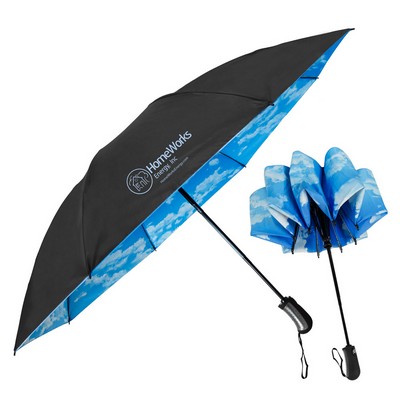 The SkyView Inverted Folding Umbrella - Auto-Open, Reverse Auto-Closing