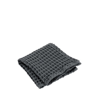 Blomus Caro Magnet Charcoal Grey Waffle Bathroom Washcloth Set (12" x 12")