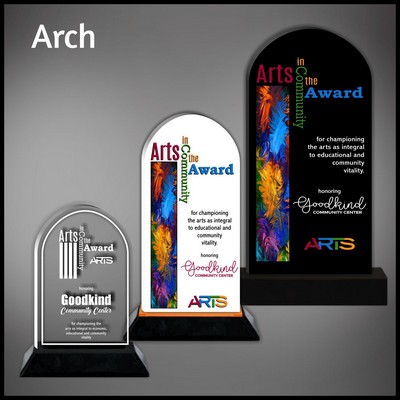 8" Arch Black Budget Acrylic Award