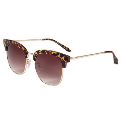 Sunglasses - Brown Gradient Lenses - Tortoise Frames - Gold Temples