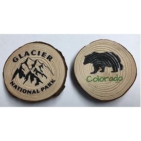 Round Wood Jumbo Magnet