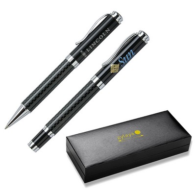 Black - Carbon Pen Set in Gift Box