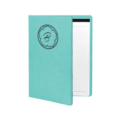 7" x 9" Leatherette Teal Portfolio