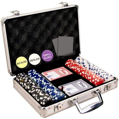 200 Dice design 11.5 gram poker chip set with aluminum case