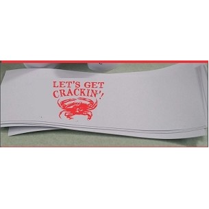 Stock "Let's Get Crackin'" Napkin Bands (Pack of 25)