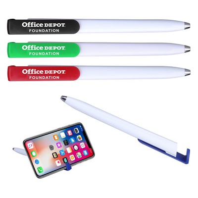 Click-action Ballpoint Pen w/Clip Holder