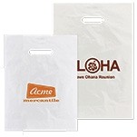 Imprinted Frosted Clear Bag w/Die_Cut Handles (14"x3"x21")