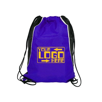 Sport Durable Drawstring/Cinch Bag with Different Color on Sides