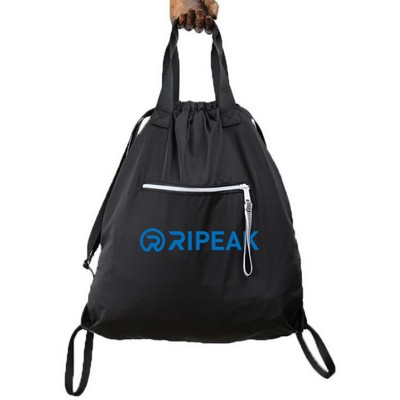 Double Shoulder Drawstring Beam Bag