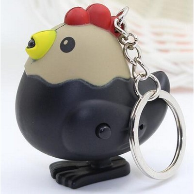 Little Rooster LED Sound Keychain