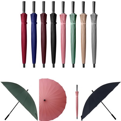 24 Ribs Long Handle Umbrella