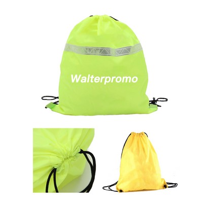 Reflective Drawstring Sport Backpack