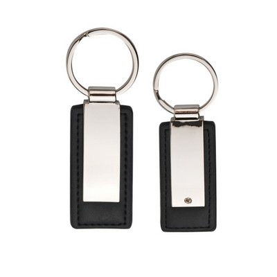 Leatherette Metal Keychain