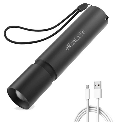 USB Rechargeable Aluminum Flashlight