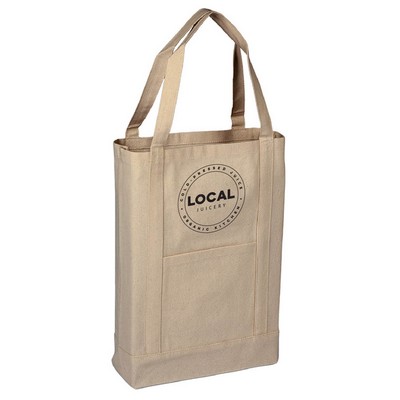 Canvas Two Tone Deluxe Tote Bag - 1 color (14" x 16" x 4")