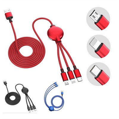 LED Light-Up Logo 3-in-1 Charging Cable