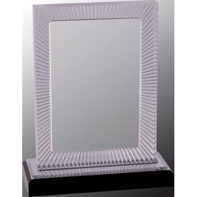 7 3/4" Silver Carved Rectangle Impress Acrylic