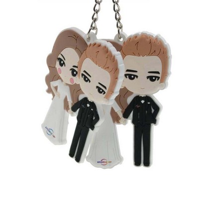 Custom Design Wedding Lovely Figure PVC Keychain