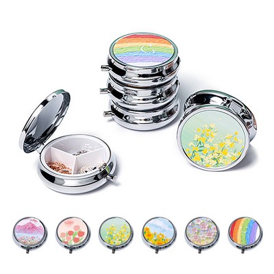 Round Metal Pill Holder