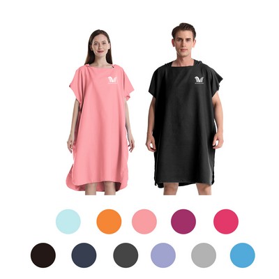 Surf Poncho Changing Beach Towel Robe with Hood