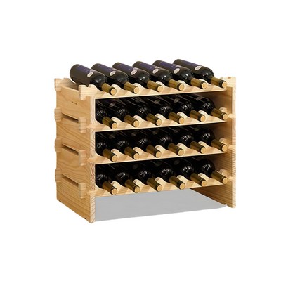 Stackable & Detachable 4 Layers Wine Bottle Rack Shelf