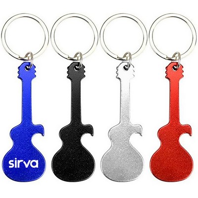 Guitar Style Bottle Opener Keychain