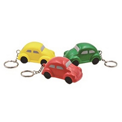 Beetle Shaped Stress Ball w/Keychain