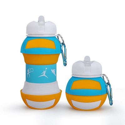 19oz Portable Silicone Collapsible Water Bottle